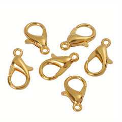 60pcs Lobster Clasps for Bracelets Necklaces 10-18mm Hooks Closure Findings