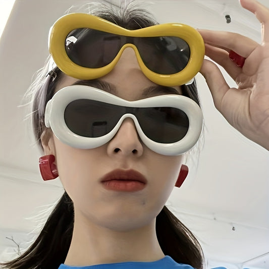 Oversized Cat Eye Sunglasses Thick Frame Eyewear