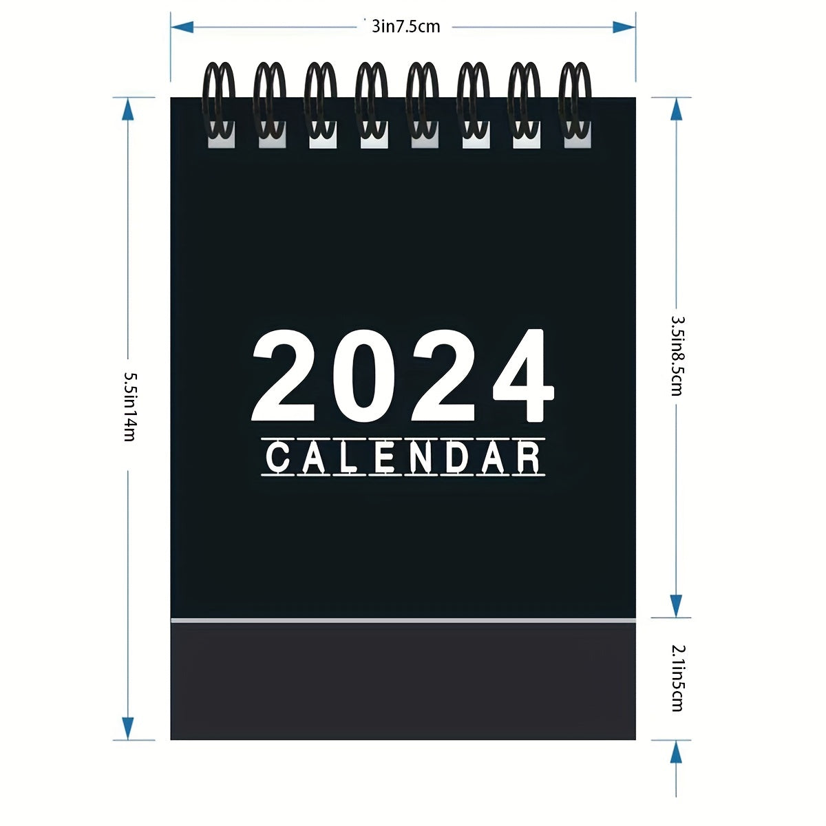 Mini Desk Calendar Jan-June, 250g Writing Paper, Double Coil Binding
