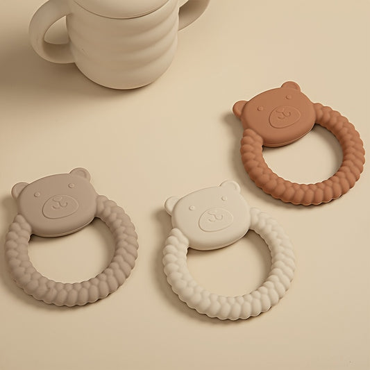 Colorful Silicone Bear Teething Toy for Babies