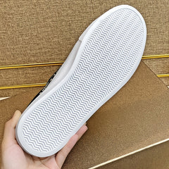 Men's Leather Casual Sneakers Lightweight Non Slip Shoes