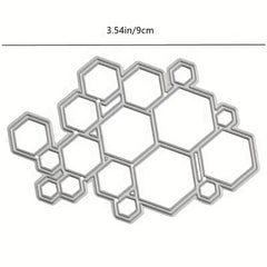 Honeycomb Metal Cutting Die Stencil for DIY Scrapbooking Card Making