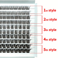 DIY Mixed Length Natural Cluster Lashes Extension False Eyelashes