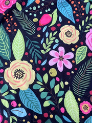  Boho Dress Women's Plus Floral Print Three Quarter Sleeve Dress