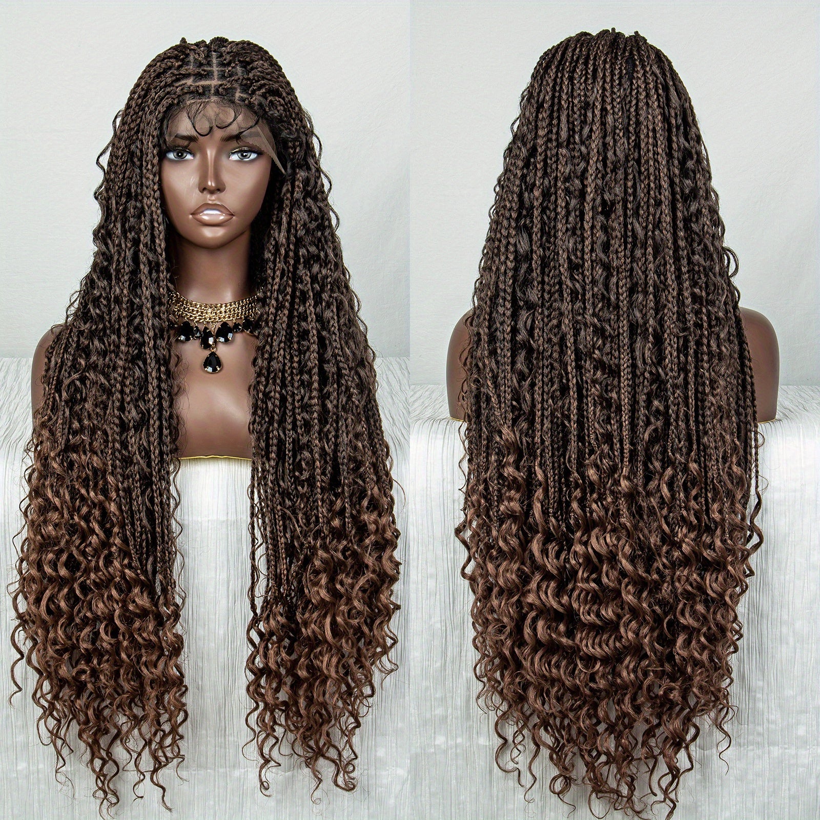 100 Density 9 6 Lace Front Butterfly Braid Wig