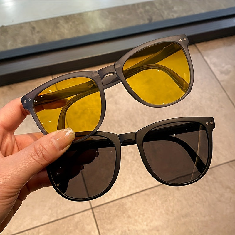 Square Foldable Sunglasses UV400 Anti Glare Glasses