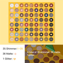 Ucanbe Rainbow Eyeshadow Palette - 72 Colors