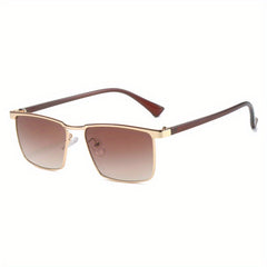 Square Sunglasses Gradient UV400 Sun Shades Metal Glasses