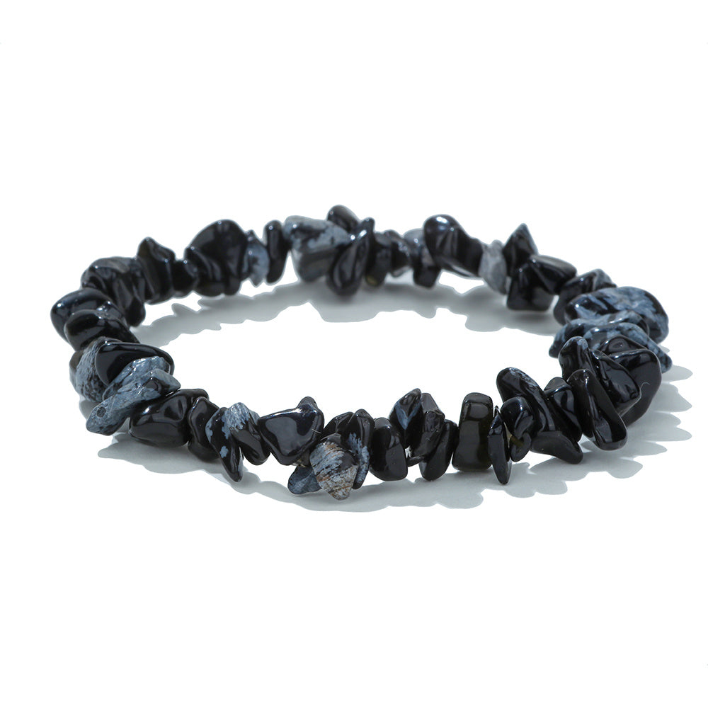 Natural Stone Crystal Gravel Bracelet Citrine Hand String Elastic Bracelet