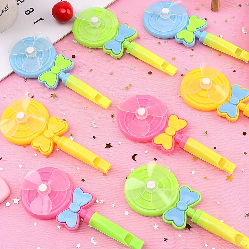 12pcs Lollipop Windmill Whistle Toy for Parties