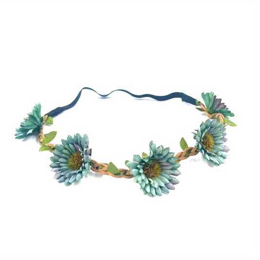 Sunflower Headband Simulation Flower Wreath Women's Hair Access