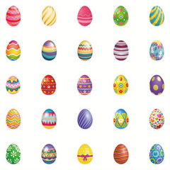 54pcs Easter Vinyl Stickers Reusable Waterproof Decals for Party Decor