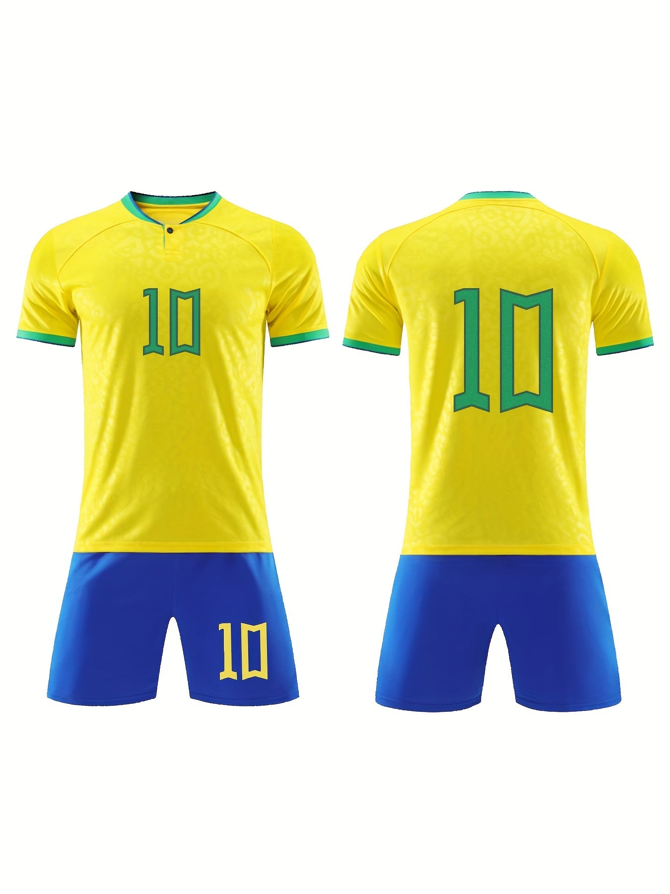 2pcs Boys Breathable Sports Football Training Outfit Quick Drying Summer Set