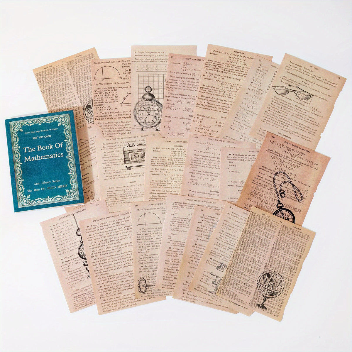 Retro Hand Account Collage Base Paper 60 Pc