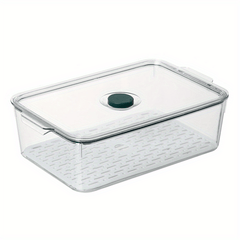 Plastic Refrigerator Storage Box Draining Fresh Keeping Fruit Vegetable Crisper