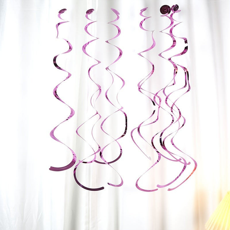 6pcs Spiral Party Charm Decorations - Room & Birthday Party Decor