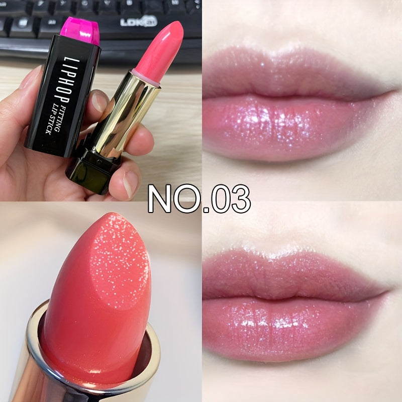 Golden Metallic Lipstick Glitter