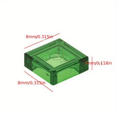 200pcs 1x1 Bricks Flat Tile Building Blocks ABS Red Yellow Grey Green