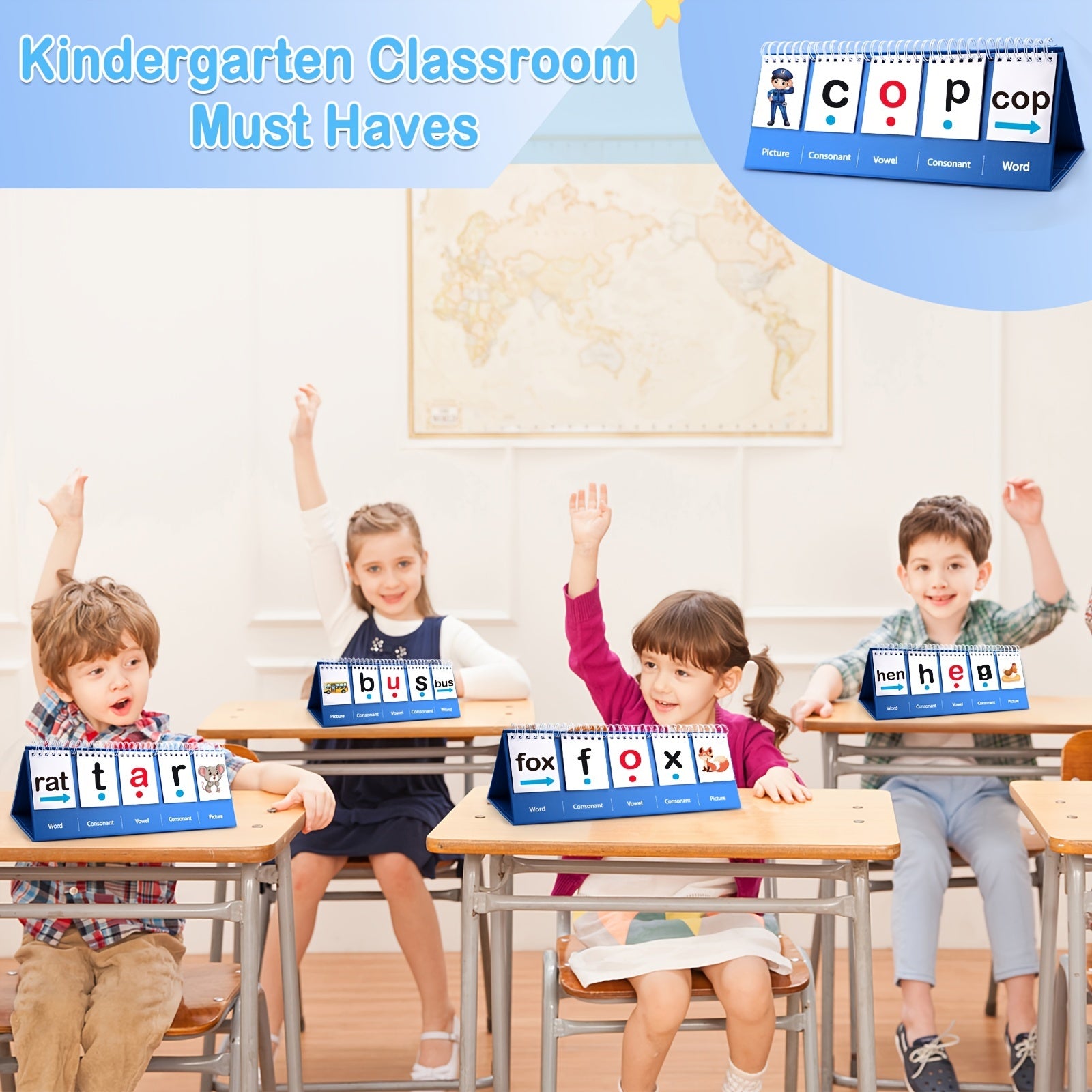 CVC English Words Natural Spelling Desk Calendar - Teaching Words