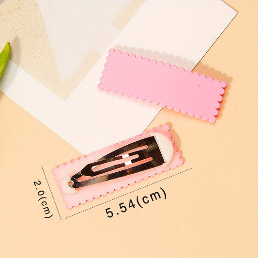 10pcs Cream Glue Candy Hair Clips DIY Resin Accessories