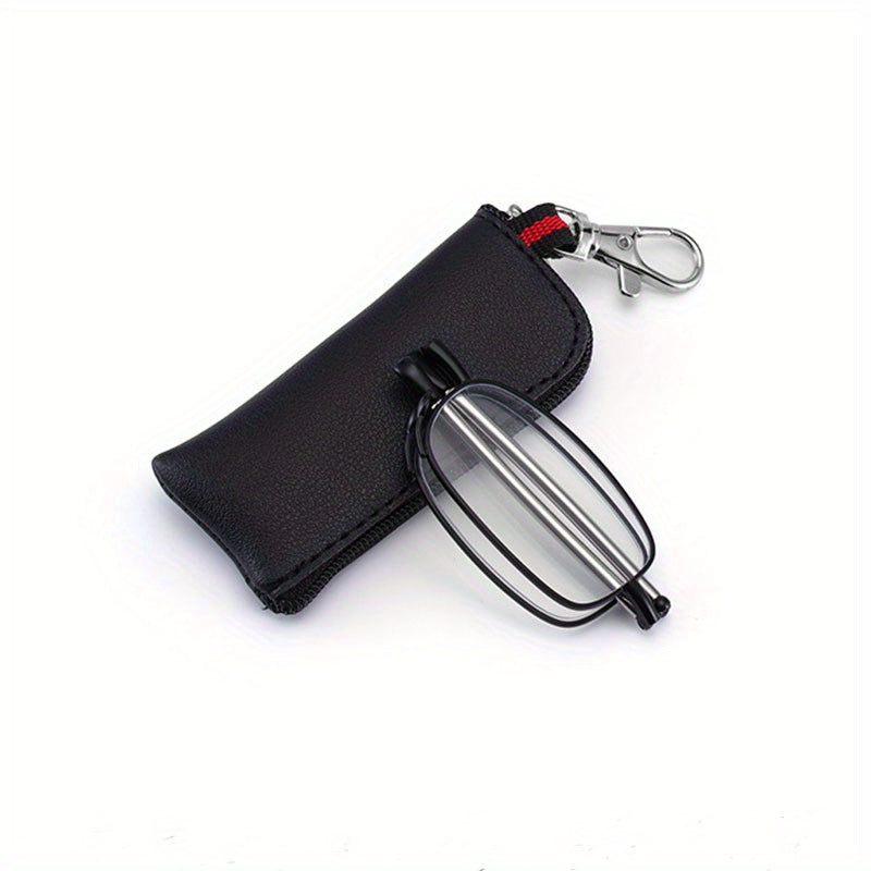 Compact Folding Readers Clear Lens Light Glasses Spring Hinge