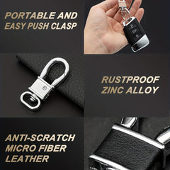 4 Packs Metal Carabiner Keychain Key Clip Hook 4 Key Rings