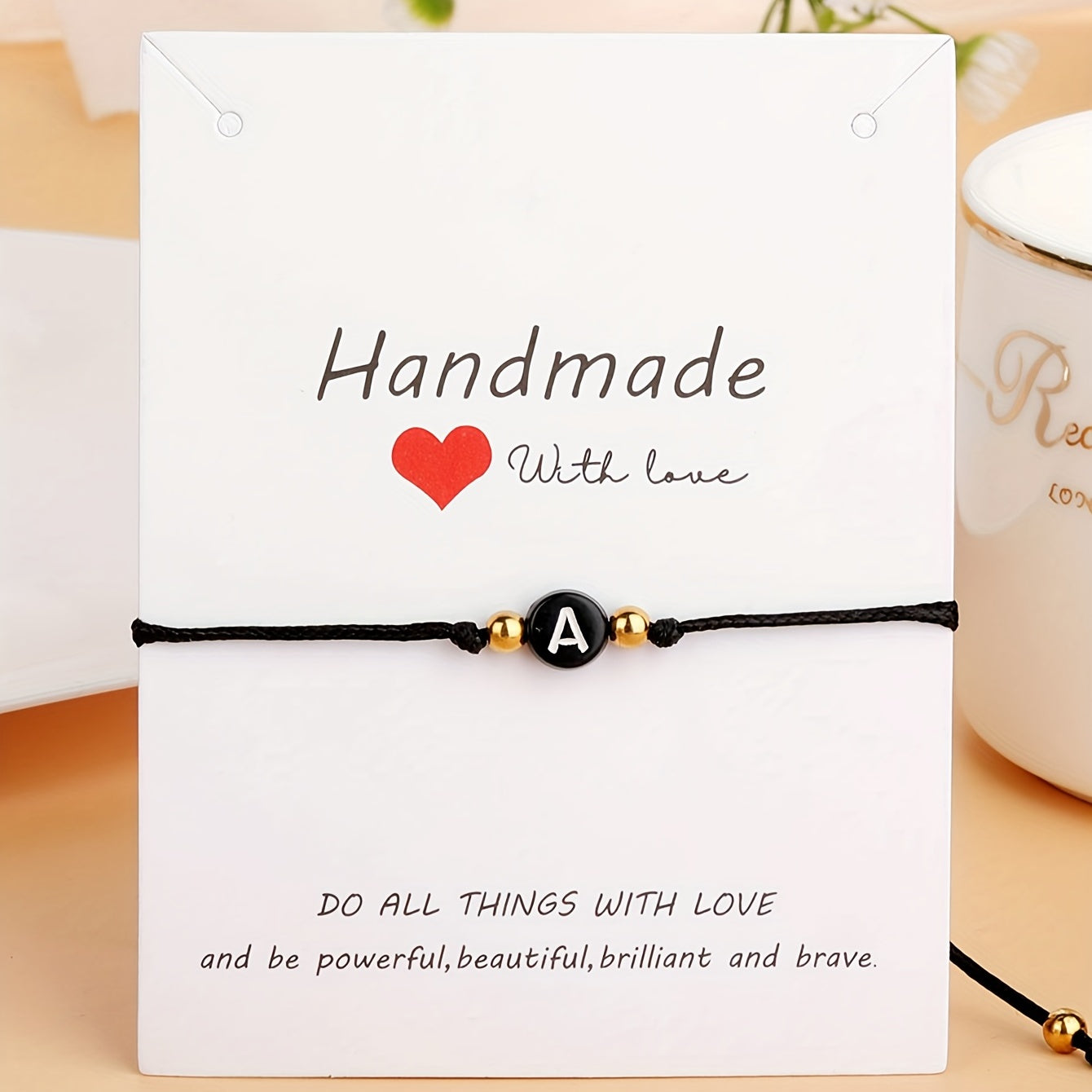English Letters String Bracelet Women's Name Initial Rope Bracelet
