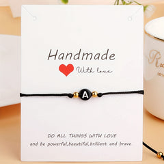 English Letters String Bracelet Women's Name Initial Rope Bracelet