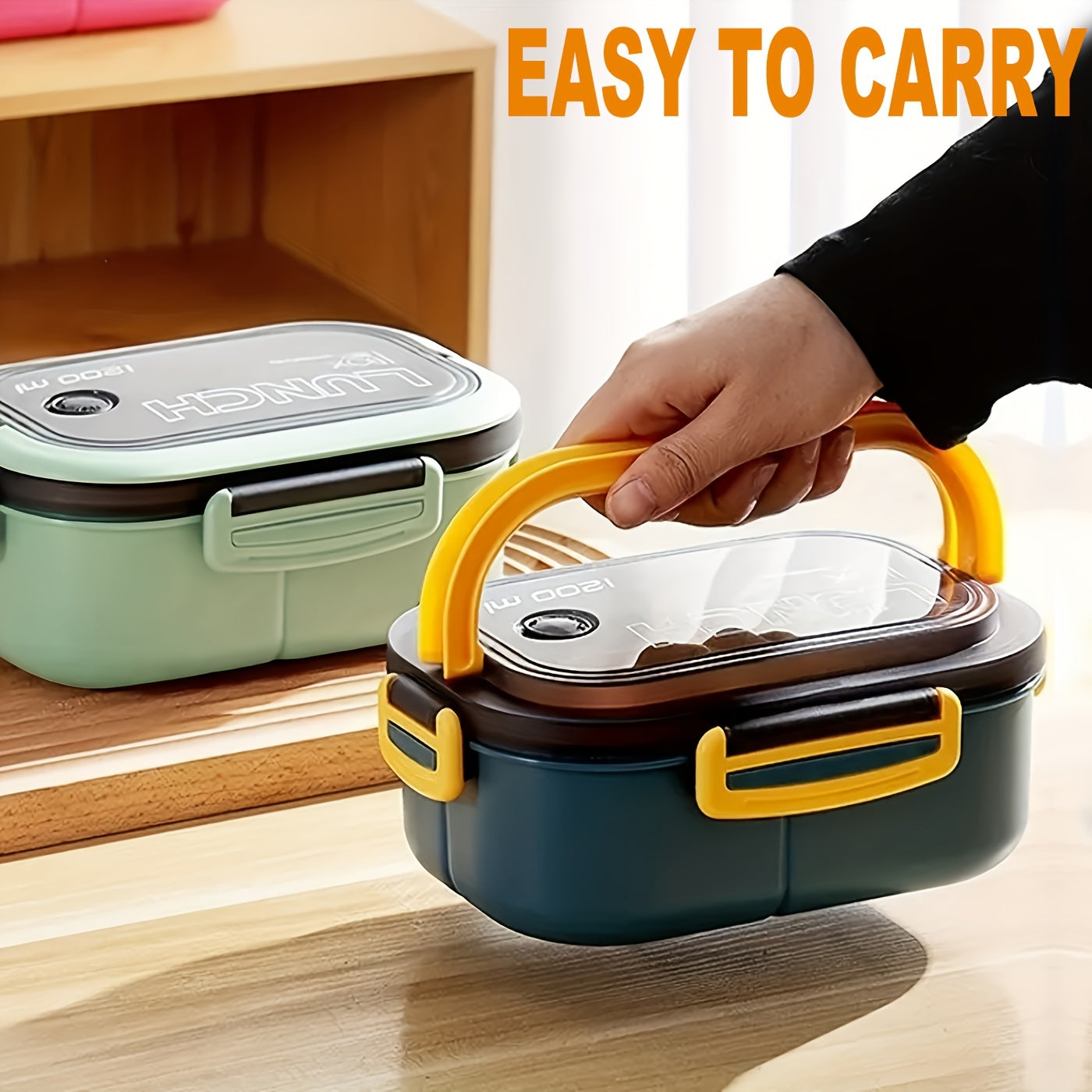 Double Layer Bento Box with Spoon & Fork Leakproof Eco Friendly Food Container