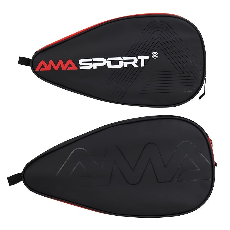 AMASPORT Pickleball Paddle Cover Faux Leather Bag