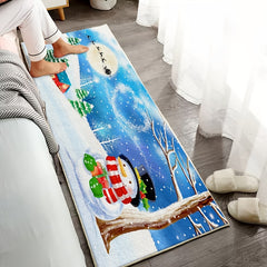 Cashmere Christmas Cartoon Bedroom Bedside Carpet