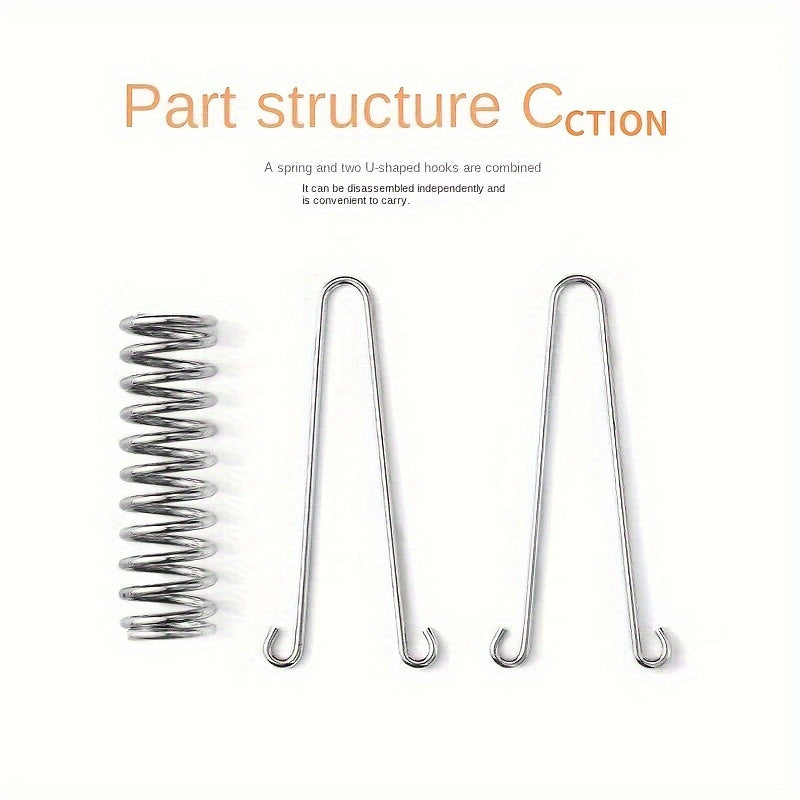 1pc Stainless Steel Spring High Strength Steel Spring For Camping Tent Rope