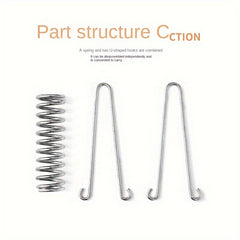 1pc Stainless Steel Spring High Strength Steel Spring For Camping Tent Rope