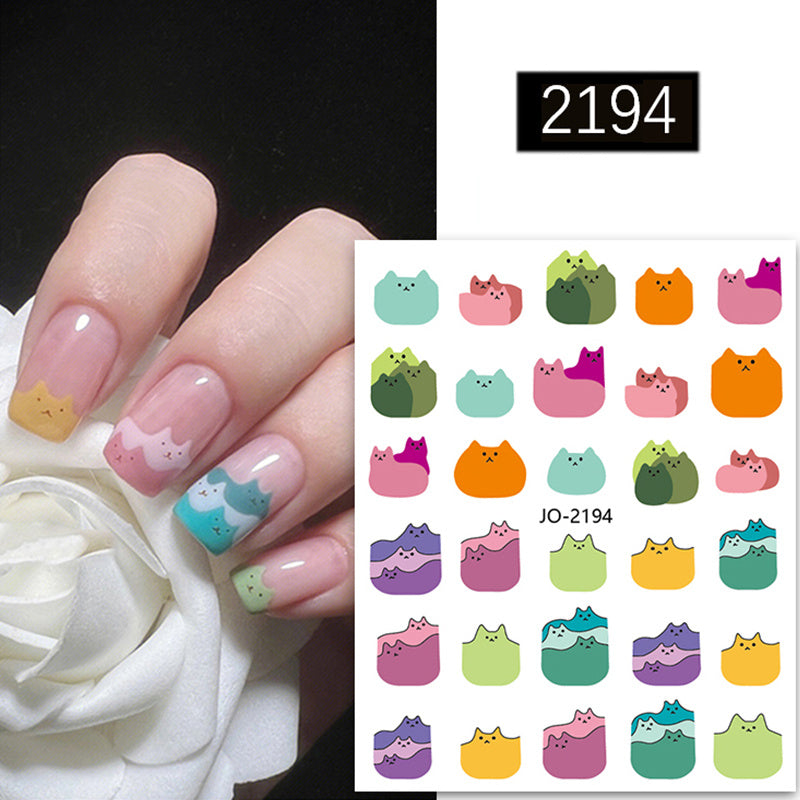 Cute Kitten And Puppy Nail Sticker