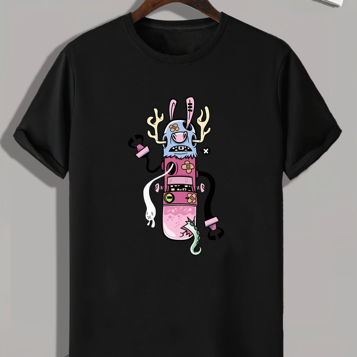 Anime Cartoon Print Men's Graphic T shirt Casual Comfy Tees For Summer