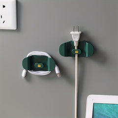 Adhesive Hook Wall Storage Power Cord Fixer Wire Clamp Winder