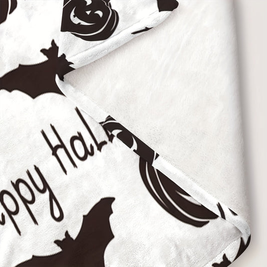 Halloween Bat Print Blanket - Outdoor Camping & Daily Use