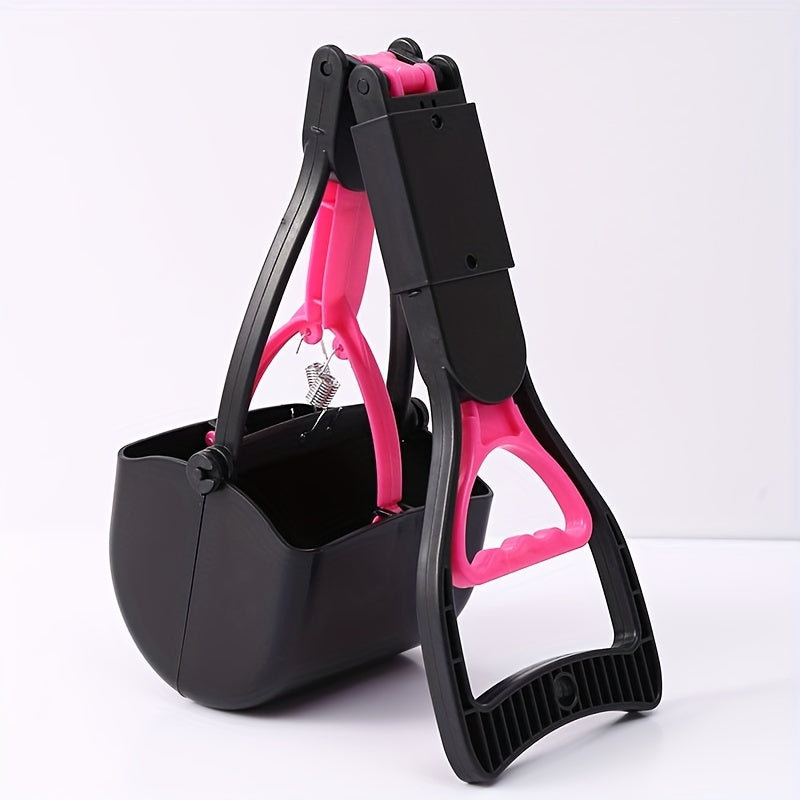 Foldable Dog Poop Scooper Long Handle Waste Picker for Outdoor Walking