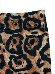 Leopard Print Skinny Leggings Women's Clothing