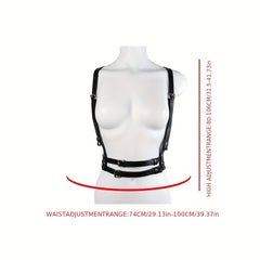 Punk PU Leather Waist Belt Women Goth Suspenders Music Dance Club