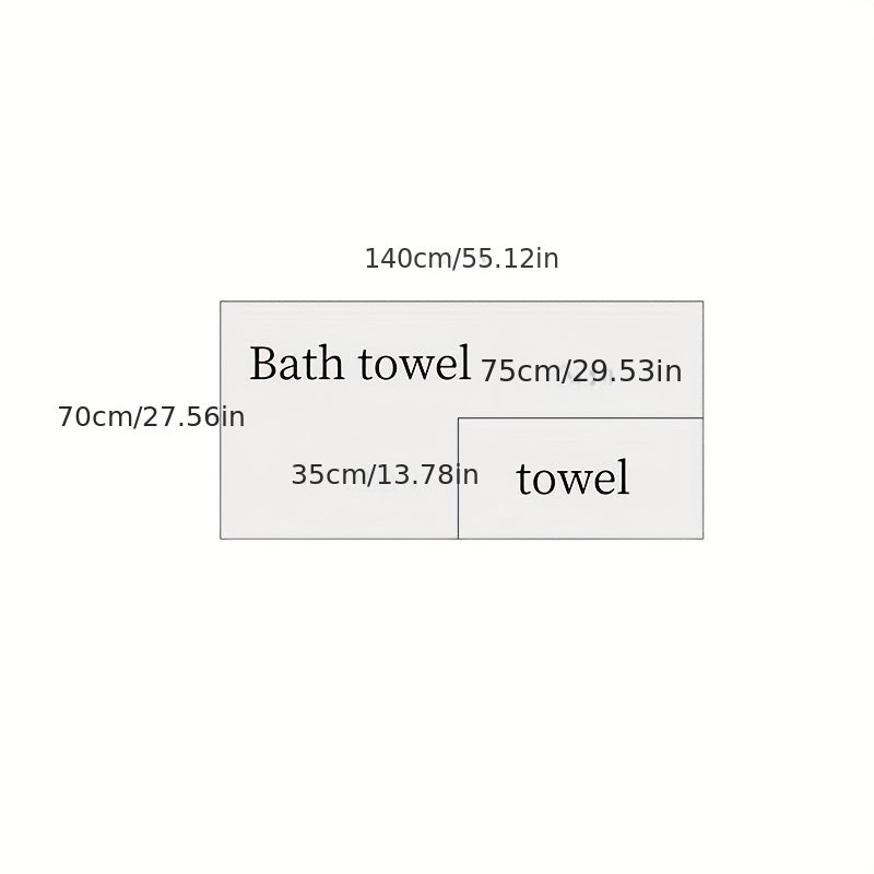 3pcs Solid Towel Set Soft Hand Bath Towel Quick Drying Absorbent Towels
