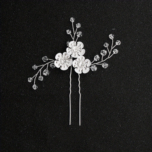 Crystal Flower Beaded Hairpin Bridal Wedding Party Favor Decorations