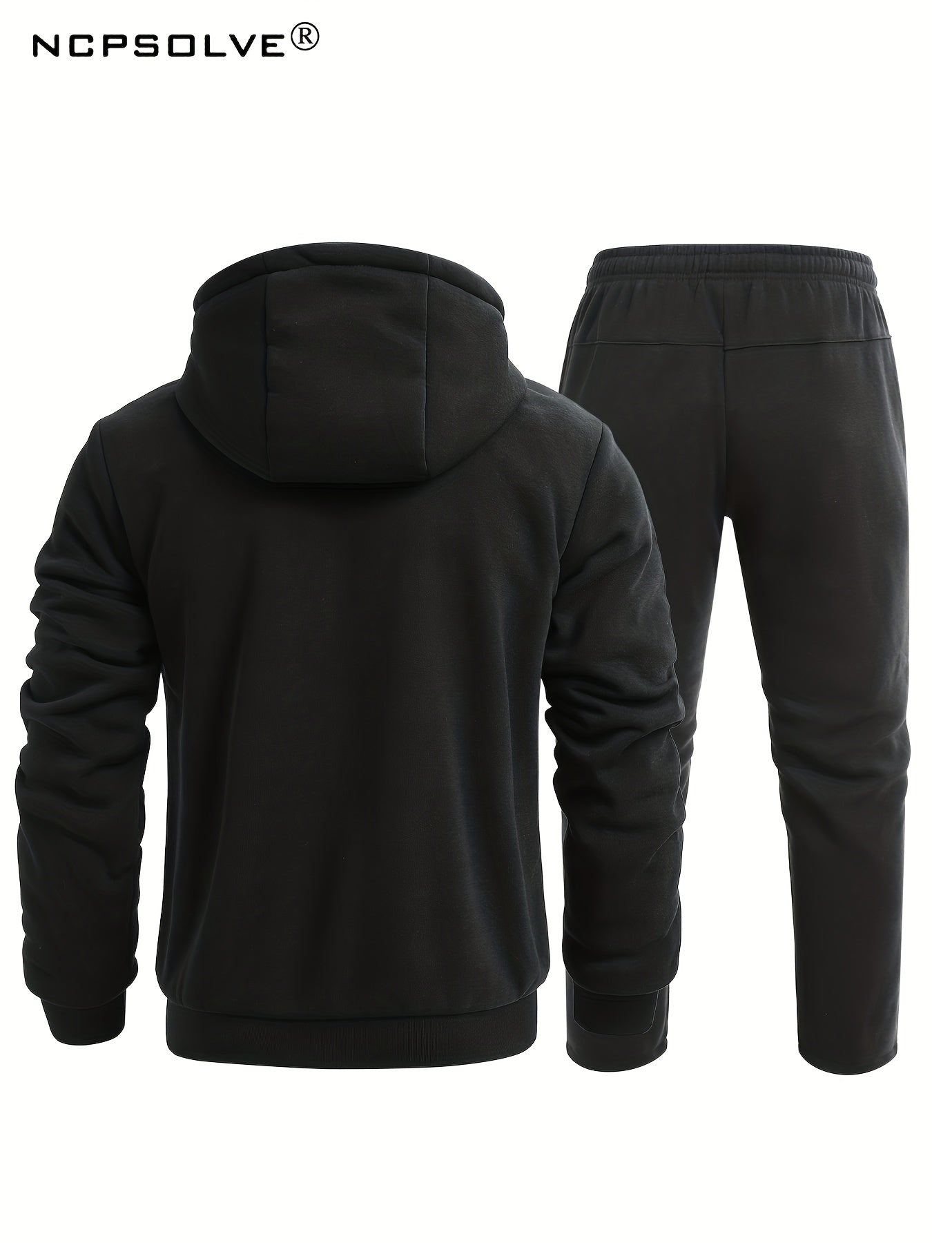 Men's Active Thermal Hooded Jacket & Pants Set for Winter