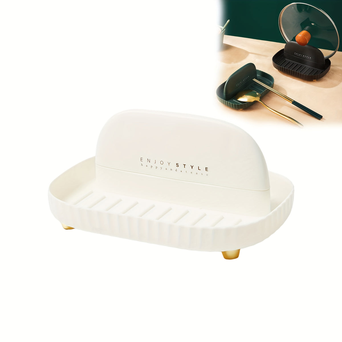 Spoon Rest for Stove Top Cooking and Countertop Utensils