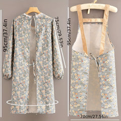 Canvas Long Sleeve Apron for Cooking and Catering