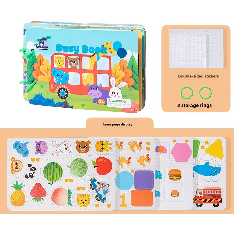 Preschool Reusable Sticker Books - Quiet & Busy Educational Toys
