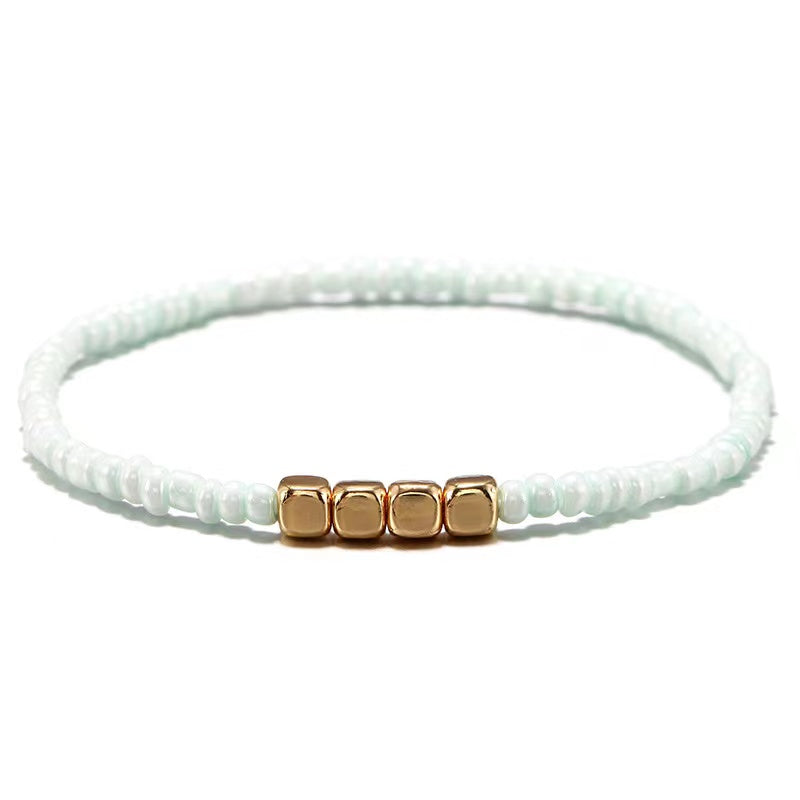 Boho Style Rice Beads Multicolor Bracelet