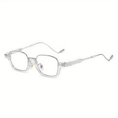Men's Half Frame Vintage Brown Sunglasses Hip hop Anti Light Glasses