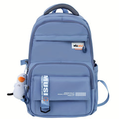 Large Capacity Casual Backpack Fashionable Backpack Solid School Bag