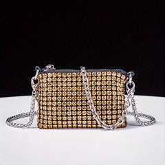 Glitter Rhinestone Evening Bag Dinner Clutch Purse for Party
